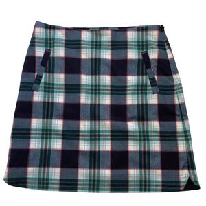 Talbots Petite wool blend size 12P tartan plaid skirt NWOT